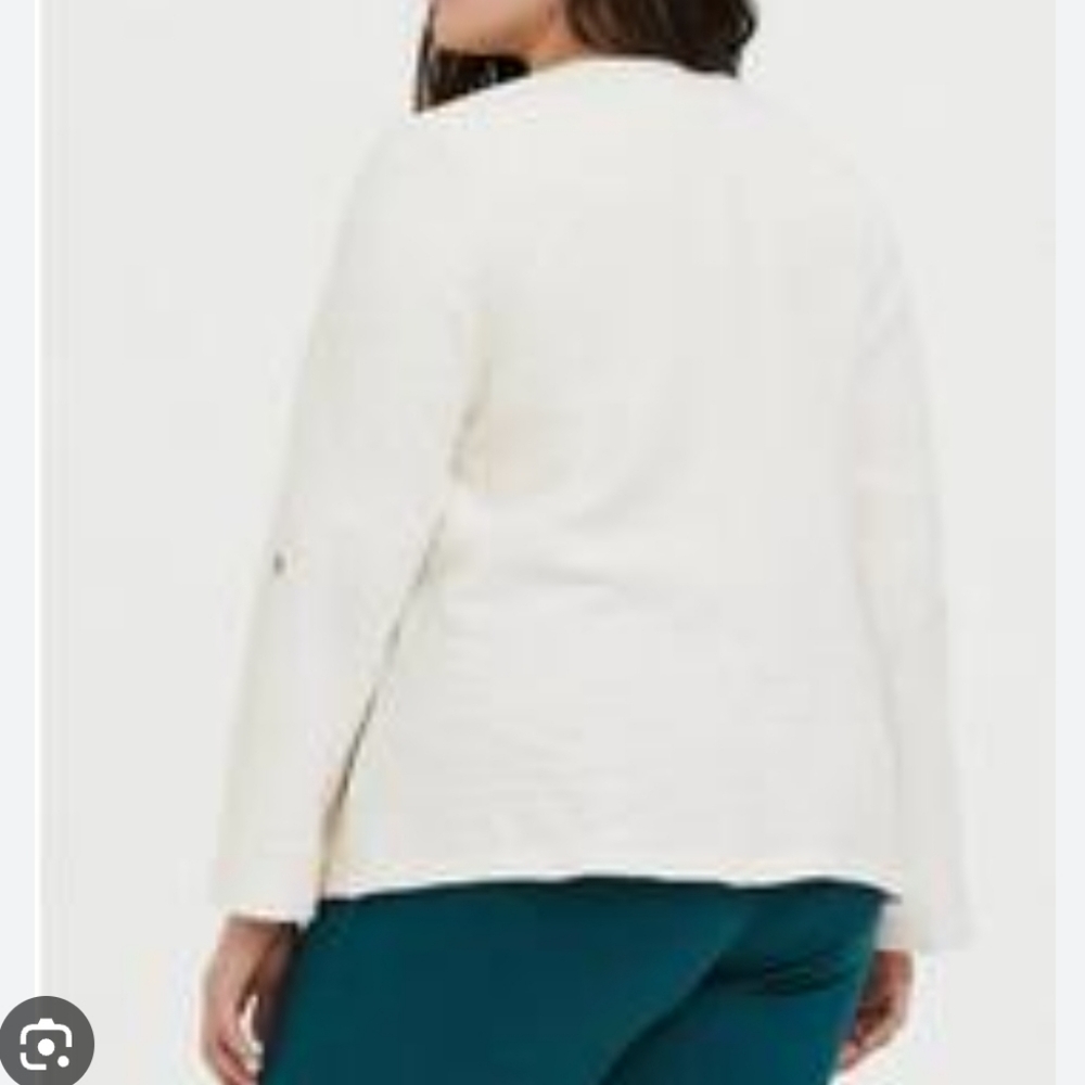 Torrid Size 0x Ivory Boucle Open Front Blazer - image 8